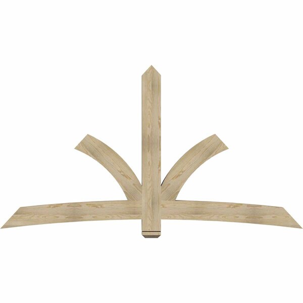 Ekena Millwork Davenport Rough Sawn Timber Gable Bracket, Douglas Fir, 96"W x 52"H x 4"D x 6"F, 13/12 Pitch GBW096X52X0406DAV00RDF - main